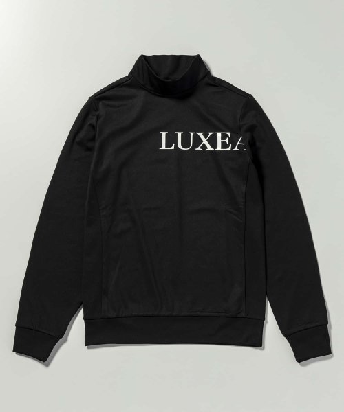 LUXEAKMPLUS(LUXEAKMPLUS)/LUXEAKMPLUS(リュクスエイケイエムプラス)ゴルフ 光沢ロゴモックネックTシャツ/img26