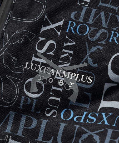 LUXEAKMPLUS(LUXEAKMPLUS)/LUXEAKMPLUS×roar(リュクスエイケイエムプラス)ゴルフ 総柄ロゴハーフジップモックネックTシャツ/img12