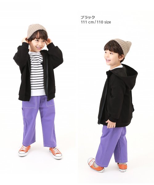 devirock(デビロック)/RICH WARM 裏シャギー スウェットジップパーカー 子供服 キッズ 男の子 女の子 トップス パーカー トレーナー ジップパーカー 裏起毛 ゆったりシルエ/img05