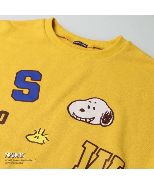 moujonjon(ムージョンジョン)/【子供服】 moujonjon (ムージョンジョン) 大人・ママ用【PEANUTS】スヌーピー裏毛トレーナー M F50653/img03