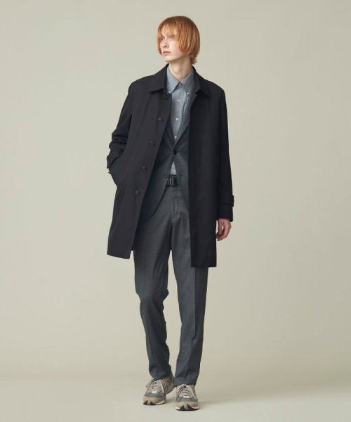 【J.PRESS BASIC】コンパクトスピンギャバジン ステンカラーコート 