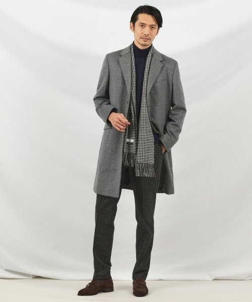 ウールカシミヤブレンド チェスターコート また