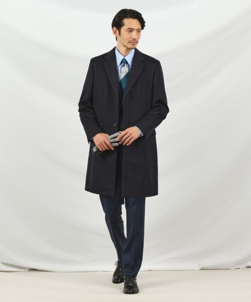 ウールカシミヤブレンド チェスターコート また