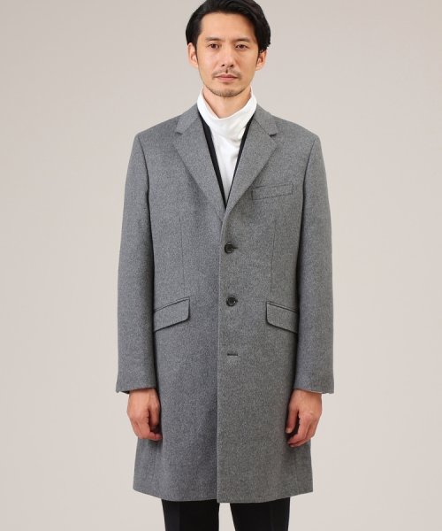 ウールカシミヤブレンド チェスターコート また