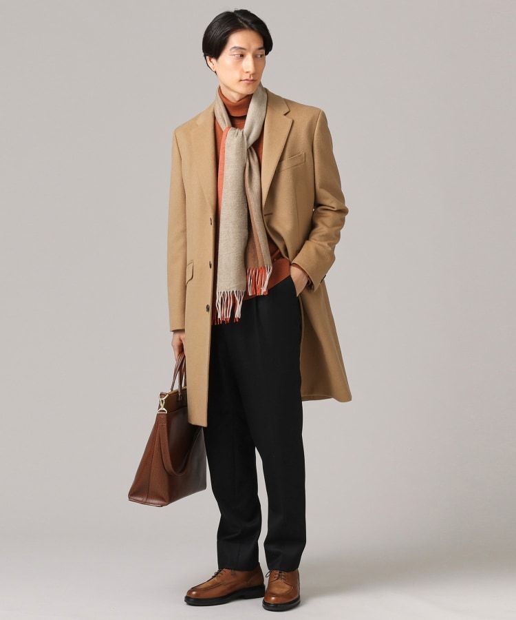 メンズ The Kooples / ザクープルズ キャメル チェスターコート カシミア