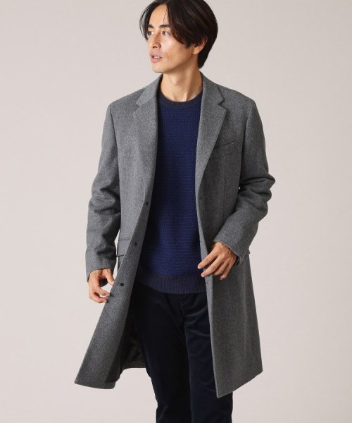 ウールカシミヤブレンド チェスターコート また