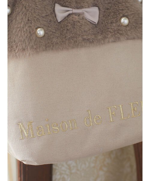 Maison de FLEUR(メゾンドフルール)/EC限定帆布ファーパールトートバッグ/img02