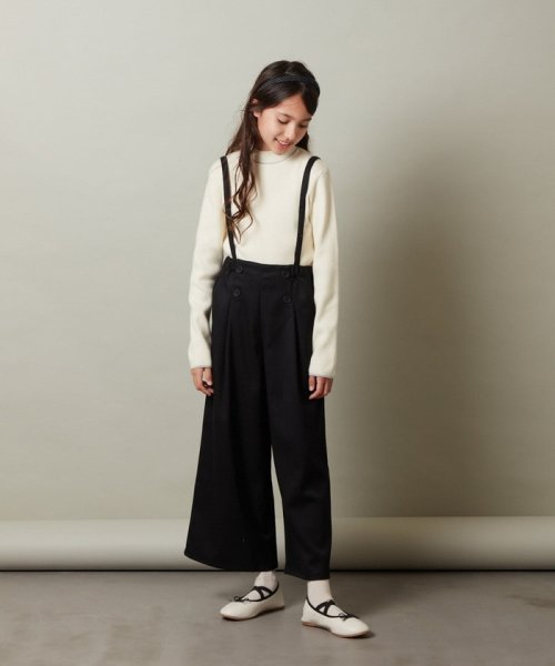 a.v.v(KID'S)(アー・ヴェ・ヴェキッズ)/[140－150]【セットアップ対応】サス付きフロントボタンワイドパンツ/img33