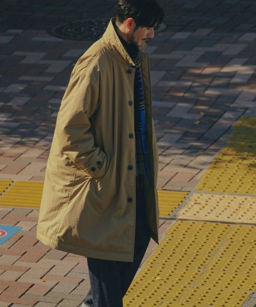 SHIPS:〈撥水〉Thinsulate 中綿 ステンカラーコート 中綿 Thinsulate