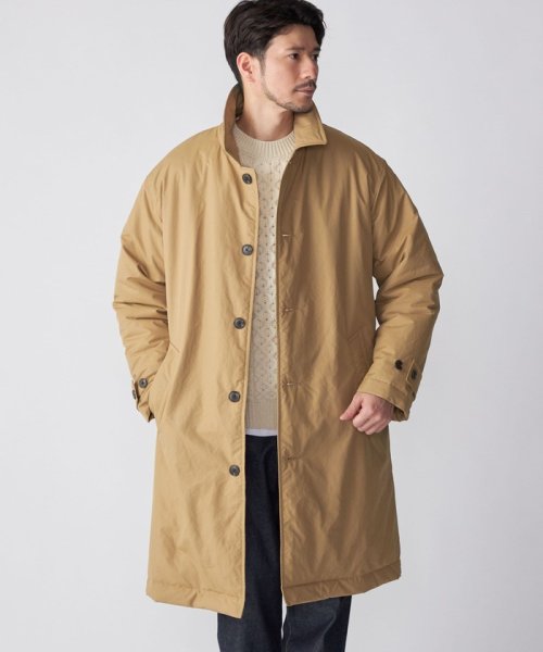 SHIPS:〈撥水〉Thinsulate 中綿 ステンカラーコート 中綿 Thinsulate