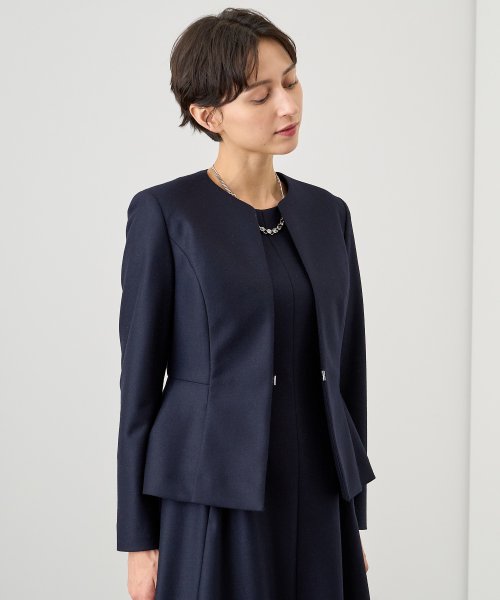 【セットアップ対応商品】ウールツイルジャージペプラムジャケット 着用サイズ なし あり 168cm 164cm