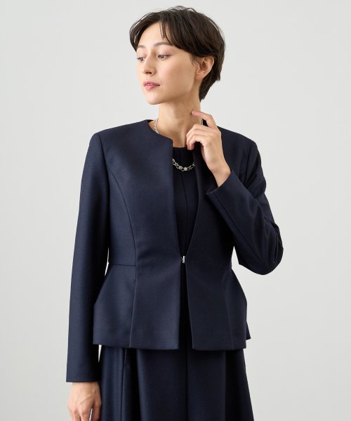 【セットアップ対応商品】ウールツイルジャージペプラムジャケット 着用サイズ なし あり 168cm 164cm