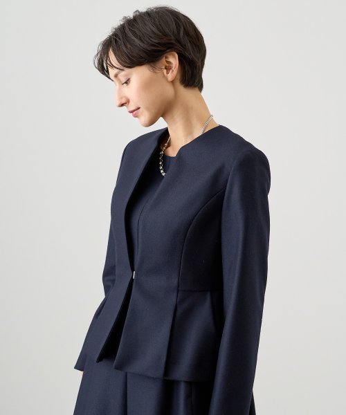 【セットアップ対応商品】ウールツイルジャージペプラムジャケット 着用サイズ なし あり 168cm 164cm