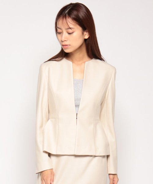 【セットアップ対応商品】ウールツイルジャージペプラムジャケット 着用サイズ なし あり 168cm 164cm