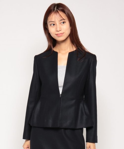 【セットアップ対応商品】ウールツイルジャージペプラムジャケット 着用サイズ なし あり 168cm 164cm