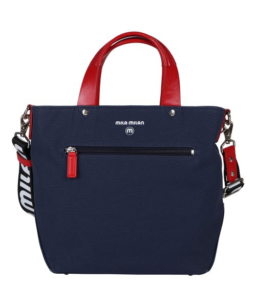 ミラ・ミラン mila milan バッグ トートバッグ ショルダーバッグ ミニ メンズ レディース ファスナー付き モノグラム ミミ ブラック ホワイト ネイ ミラ ミラン milan ミミ
