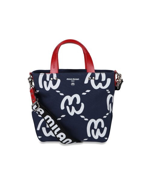 ミラ・ミラン mila milan バッグ トートバッグ ショルダーバッグ ミニ メンズ レディース ファスナー付き モノグラム ミミ ブラック ホワイト ネイ ミラ ミラン milan ミミ