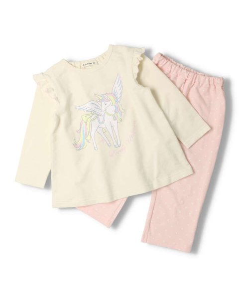 Kids Foret(キッズフォーレ)/【子供服】 Kids Foret (キッズフォーレ)　ユニコーンプリントミニ裏毛パジャマ 90cm～140cm B51701/img01