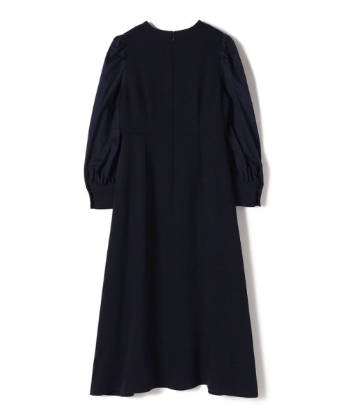 〈手洗い可能〉異素材 コンビ フロント ボタン ワンピース ◇ 