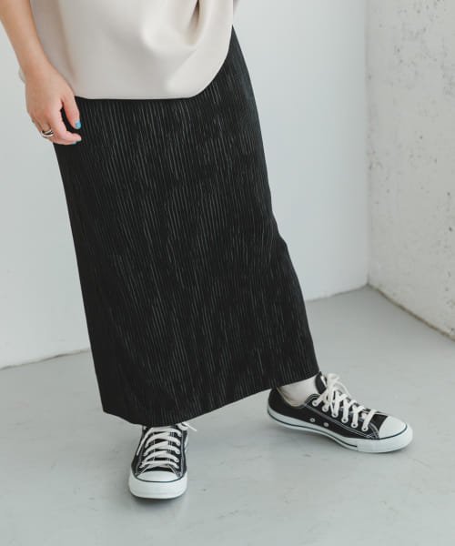 ITEMS URBANRESEARCH(アイテムズ アーバンリサーチ（レディース）)/セルフカットロングプリーツスカート/img01