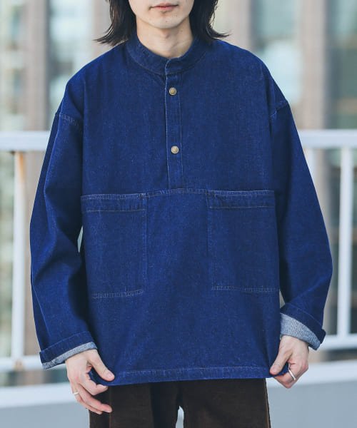 URBAN RESEARCH Sonny Label(アーバンリサーチサニーレーベル)/ARMY TWILL　Denim Dot Botton Smock/img11