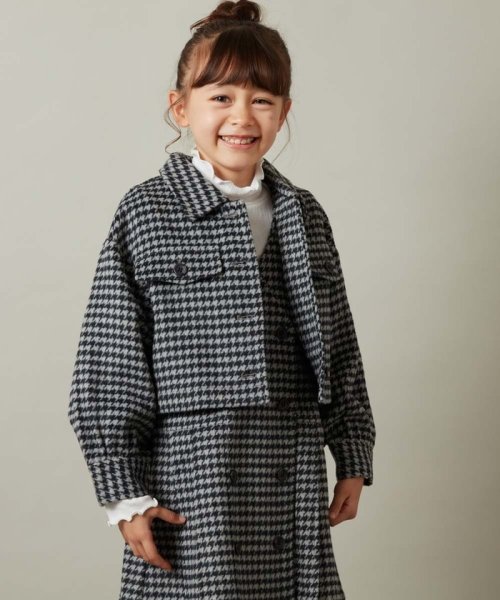 a.v.v(KID'S)(アー・ヴェ・ヴェキッズ)/[160]【セットアップ対応】シャギーチェックショートジャケット/img06