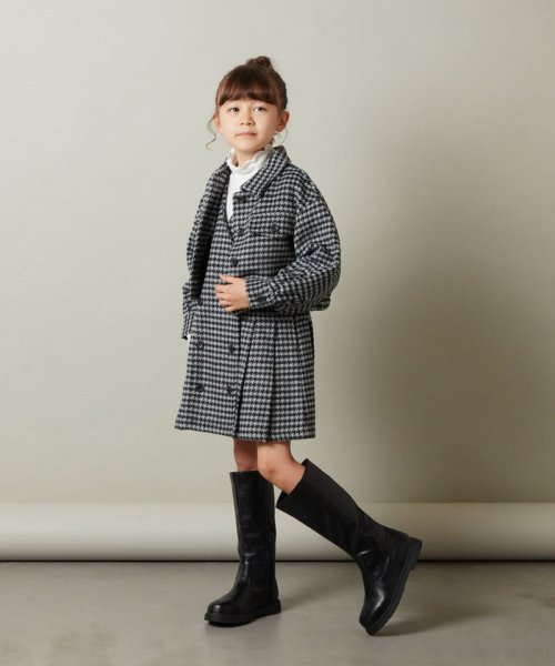 a.v.v(KID'S)(アー・ヴェ・ヴェキッズ)/[160]【セットアップ対応】シャギーチェックショートジャケット/img09