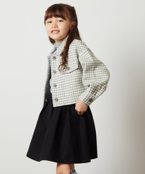 a.v.v(KID'S)(アー・ヴェ・ヴェキッズ)/[160]【セットアップ対応】シャギーチェックショートジャケット/img14