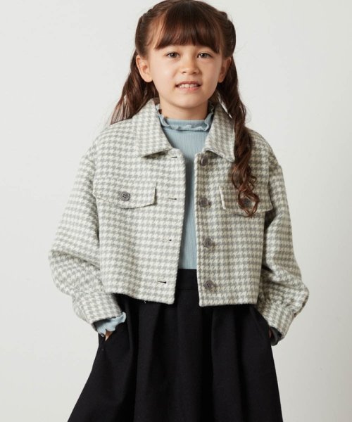 a.v.v(KID'S)(アー・ヴェ・ヴェキッズ)/[160]【セットアップ対応】シャギーチェックショートジャケット/img15