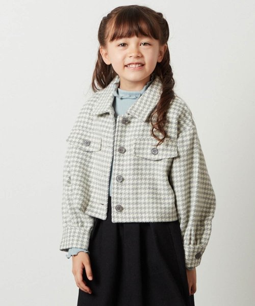 a.v.v(KID'S)(アー・ヴェ・ヴェキッズ)/[160]【セットアップ対応】シャギーチェックショートジャケット/img16