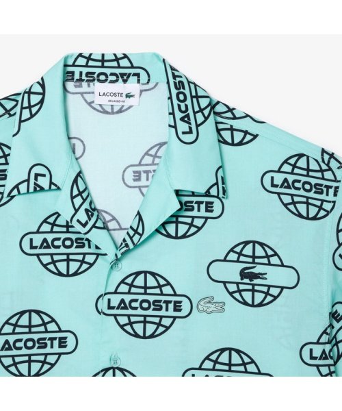 LACOSTE Mens(ラコステ　メンズ)/グローブプリントオープンカラーシャツ/img11