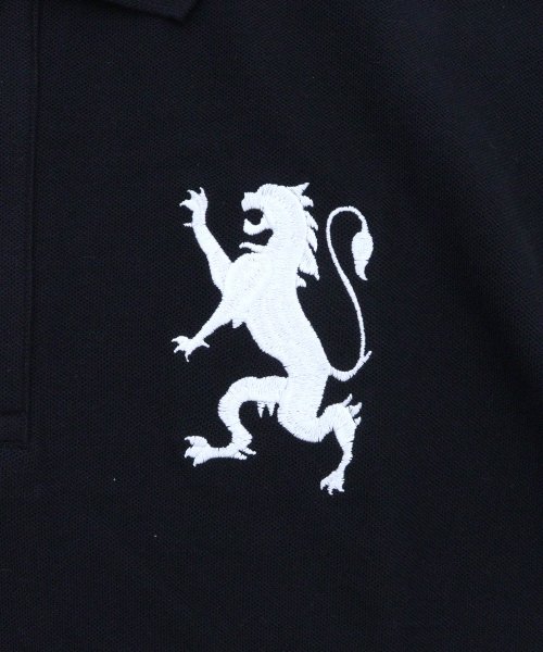 GIORDANO(ジョルダーノ)/ビッグライオン刺繍ドライストレッチ長袖ポロシャツ/img29