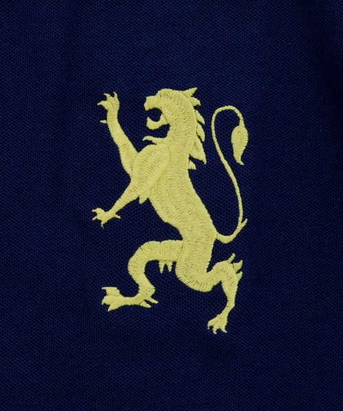 GIORDANO(ジョルダーノ)/ビッグライオン刺繍ドライストレッチ長袖ポロシャツ/img30