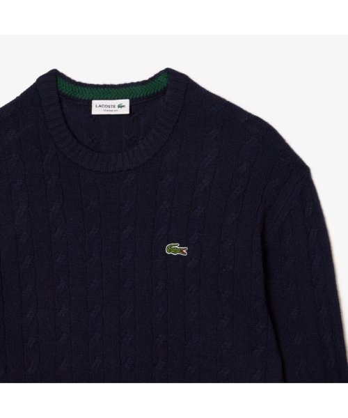 LACOSTE Mens(ラコステ　メンズ)/レスポンシブルウールケーブルニットセーター/img04