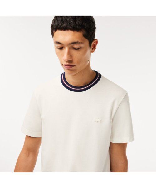 LACOSTE Mens(ラコステ　メンズ)/ボーダーリブネック鹿の子地Tシャツ/img06