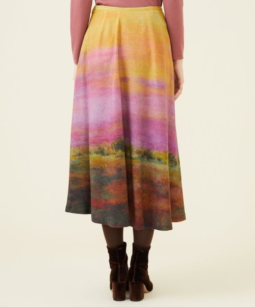 Sybilla(シビラ)/サンセットプリント刺繍ウールスカート/img01
