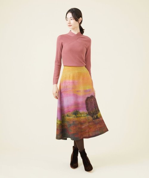 Sybilla(シビラ)/サンセットプリント刺繍ウールスカート/img07