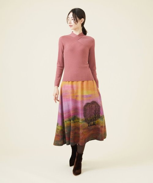 Sybilla(シビラ)/サンセットプリント刺繍ウールスカート/img09