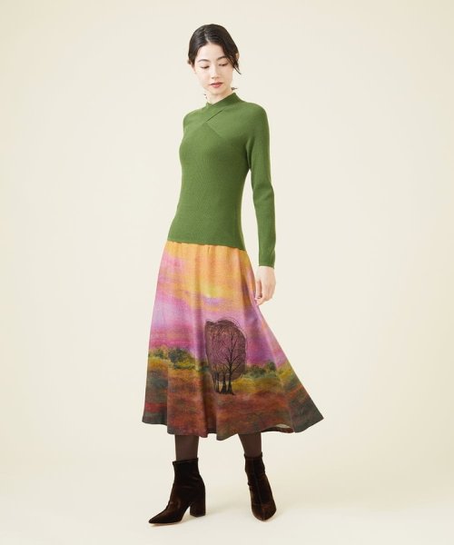 Sybilla(シビラ)/サンセットプリント刺繍ウールスカート/img11