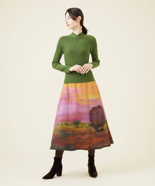 Sybilla(シビラ)/サンセットプリント刺繍ウールスカート/img12