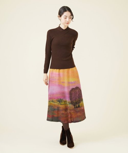 Sybilla(シビラ)/サンセットプリント刺繍ウールスカート/img13