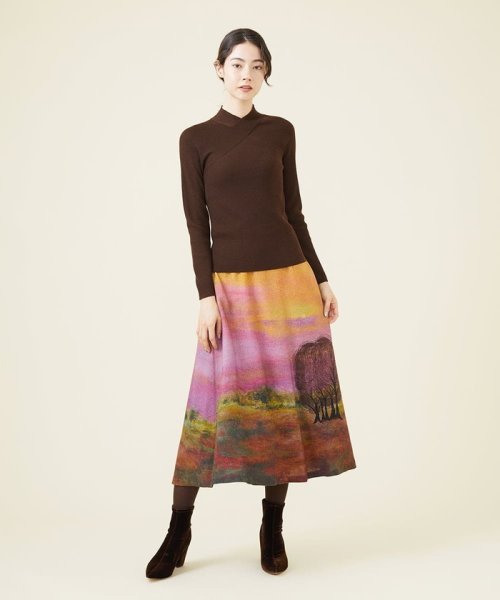 Sybilla(シビラ)/サンセットプリント刺繍ウールスカート/img14