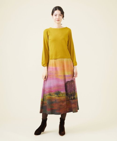 Sybilla(シビラ)/サンセットプリント刺繍ウールスカート/img15