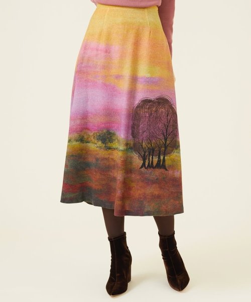 Sybilla(シビラ)/サンセットプリント刺繍ウールスカート/img16
