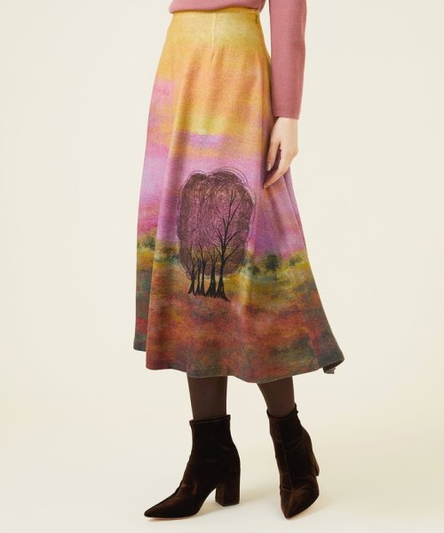 Sybilla(シビラ)/サンセットプリント刺繍ウールスカート/img17