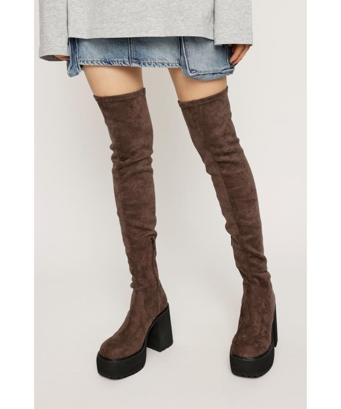 F／SUEDE KNEE HIGH ブーツ