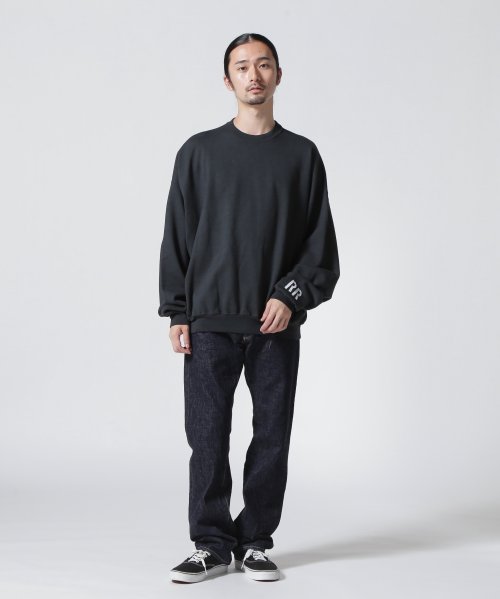 REMI RELIEF(レミレリーフ) 別注LW加工裏毛BIGサイズクルースウェット REMI C81 W72 H88