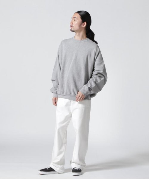 REMI RELIEF(レミレリーフ) 別注LW加工裏毛BIGサイズクルースウェット REMI C81 W72 H88