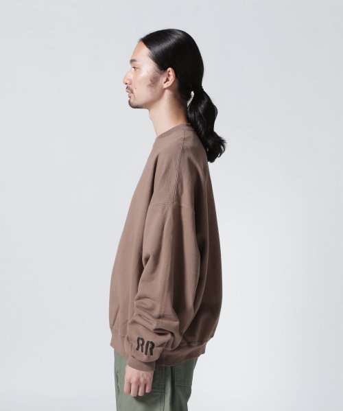 REMI RELIEF(レミレリーフ) 別注LW加工裏毛BIGサイズクルースウェット REMI C81 W72 H88