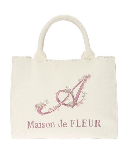 Maison de FLEUR(メゾンドフルール)/フラワーイニシャル刺繍トートバッグ/img09
